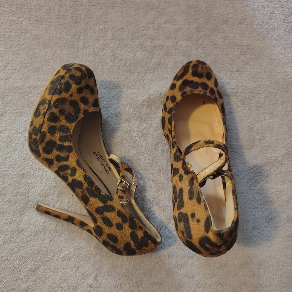 Bella Marie Leopard Print Heels